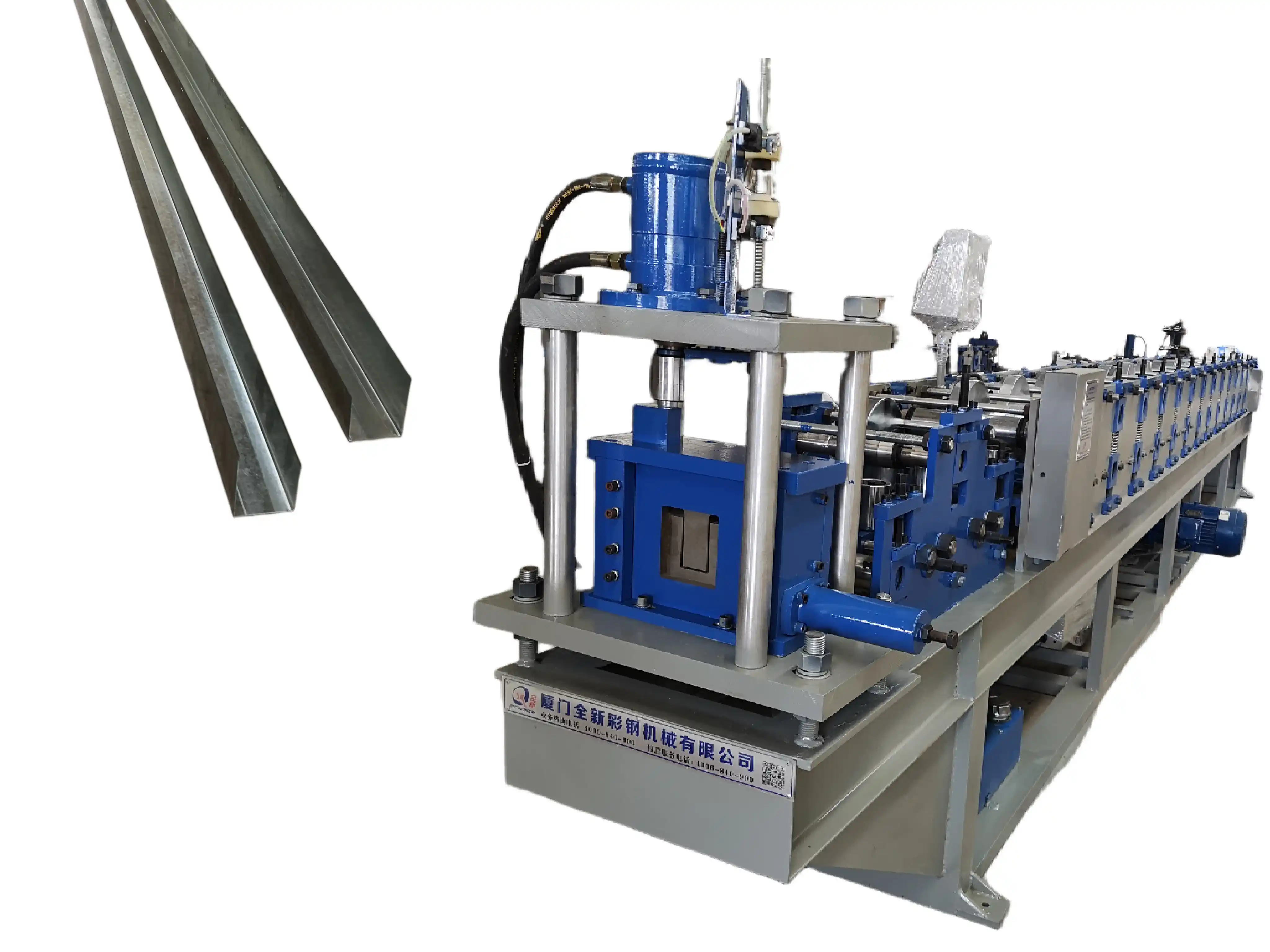 Machine de formage de rouleaux de canaux